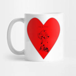 Me and you romantic heart design Mug